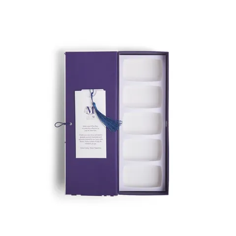 A thumbnail shot of an open Lady M 5-piece "The Upper East Side" Box Bon Bon Book.