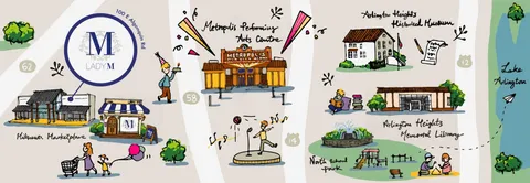 Illustration of Arlington Heights neighborhood in Chicago