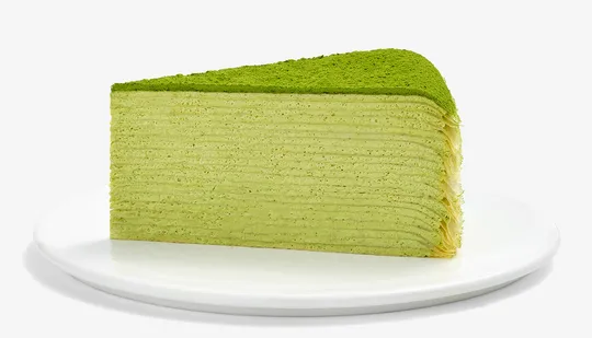 Gluten-Free Green Tea Mille Crêpes - Slice · Lady M