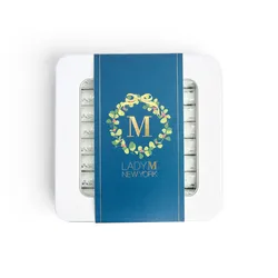 A Lady M Vanilla Holiday Crêpe Biscuit from the 2025 Holiday Collection.