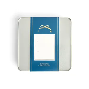 A rear view shot of Lady M Holiday Crêpe Biscuit tin box packaging.