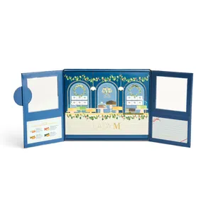 An open Lady M 2025 Holiday Crêpe Biscuit Tasting Set.