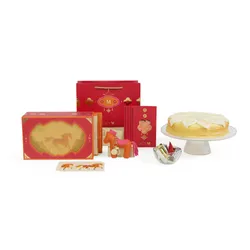 Lady M's 2026 Year of the Horse Gift Set and Cake Bundle featuring the Orange Mille Crêpes.