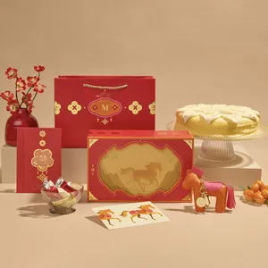 Lady M's 2026 Year of the Horse Cake Bundle featuring the Gift Set and an Orange Mille Crêpes.