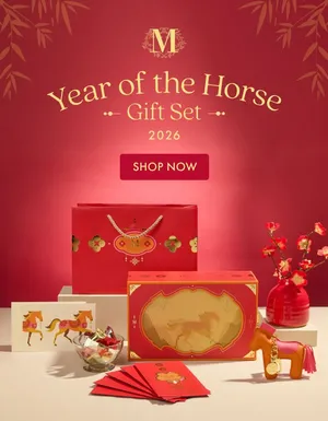 Lady M's 2026 Year of the Horse Gift Set with a "Shop Now" button.