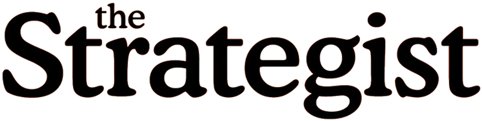 The Strategist Logo in black on a transparent background.