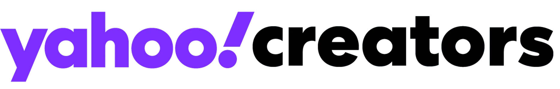 Yahoo Creators logo in purple and black on transparent background