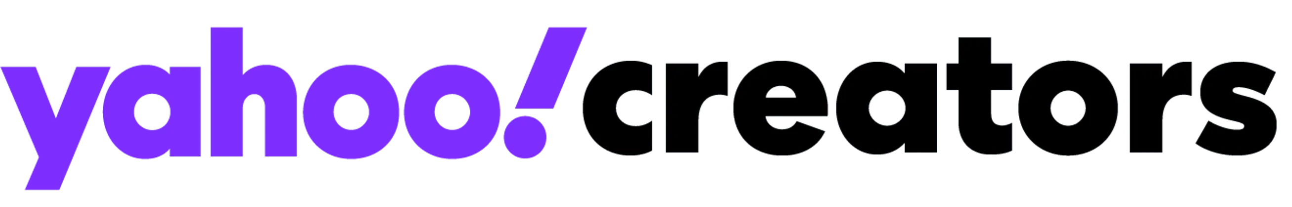 Yahoo Creators logo in purple and black on transparent background