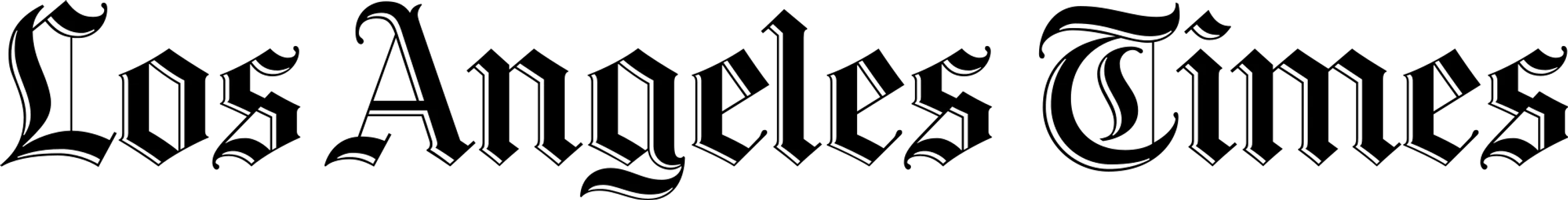 Los Angeles Times logo in black on a transparent background