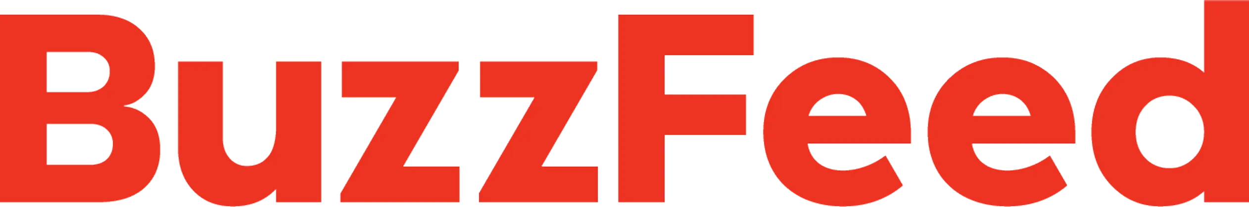 BuzzFeed logo in red on a transparent background