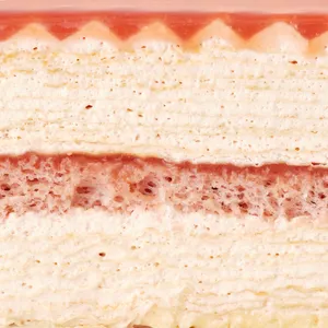Guava Mille Crêpes close-up of the layers