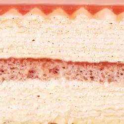 Guava Mille Crêpes close-up of the layers
