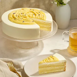 Sweet Potato Shortcake sliced and plated with tea, styled for a gathering