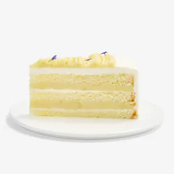 Slice of Lady M Sweet Potato Shortcake on a white plate
